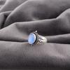Кольцо из стерлингового серебра 925 пробы с темно-синим кошачьим глазом, Кольцо с драгоценным камнем ручной работы, Привлекательное украшение с кошачьим глазом, Кольцо для йоги в подарок бабушке