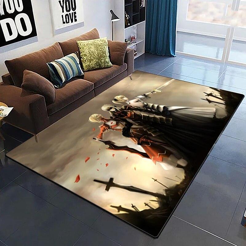 Fate Cartoon HD ковер с принтом, домашний ковер, детская комната, гостиная, стул, прикроватный современный простой напольный коврик, кавайный ковер