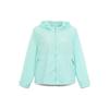 Solid Color Sun Protection Cool Feel Water-Resistant Lightweight Hooded Jacket Women Jackets Light-Blue A66FQ-EG8