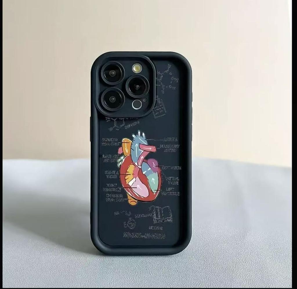 Карта анализа сердца подходит для чехла для мобильного телефона iphone17pro Apple 15 противоударный 14 импортный 16promax новая модель