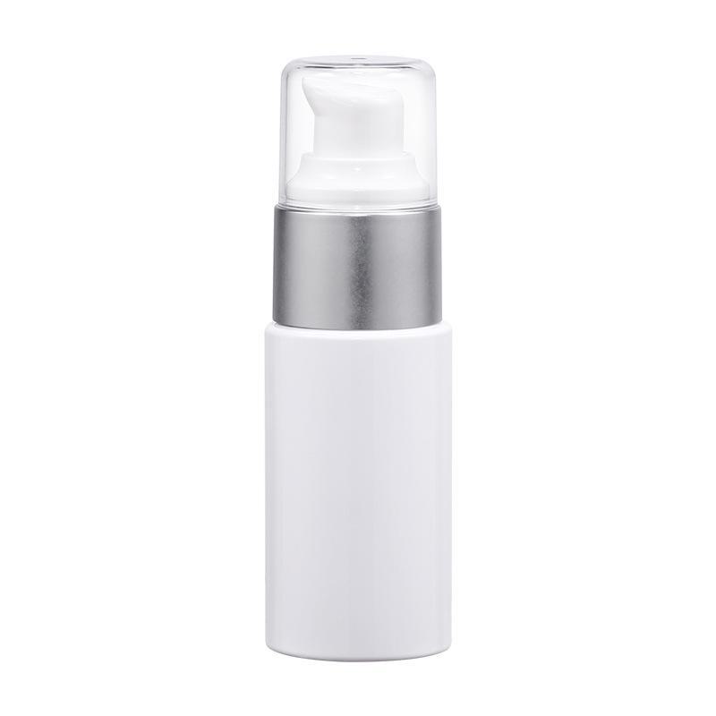 Бутылка для лосьона из ПЭТ-пластика объемом 40 мл – цилиндрическая, с плоским плечом, для эмульсий по уходу за кожей