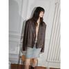 Women's Semi-Vegetable Tanned Sheepskin Leather Jacket