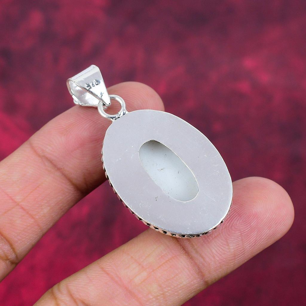 Белый коралловый кулон из стерлингового серебра 925 пробы, ювелирные изделия с подвеской из драгоценных камней ручной работы, подарки для жены, абсолютно новый кулон