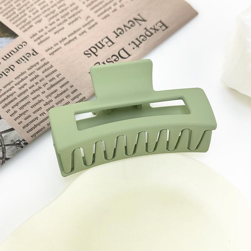 Корейская заколка для волос женская «Акула» высокого класса с матовым покрытием - Однотонная, Большого размера