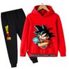 New 2025 Dragonball Hoodie Kids Spring Sportswear Boys and Girls Goku Sweatshirt Boys Clothes Girls Set Hoodie Pantsuit Children