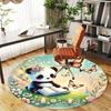 1pc panda butterfly Round Chair mat Area Rug - Non-Slip, Floor Mat for Office, Bedroom, and Indoor Decor -1002070