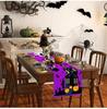 1pc Purple Halloween Table Runner with Castle  Ghost Pattern Dustproof Durable Tablecloth for Halloween Dining Room Decoration