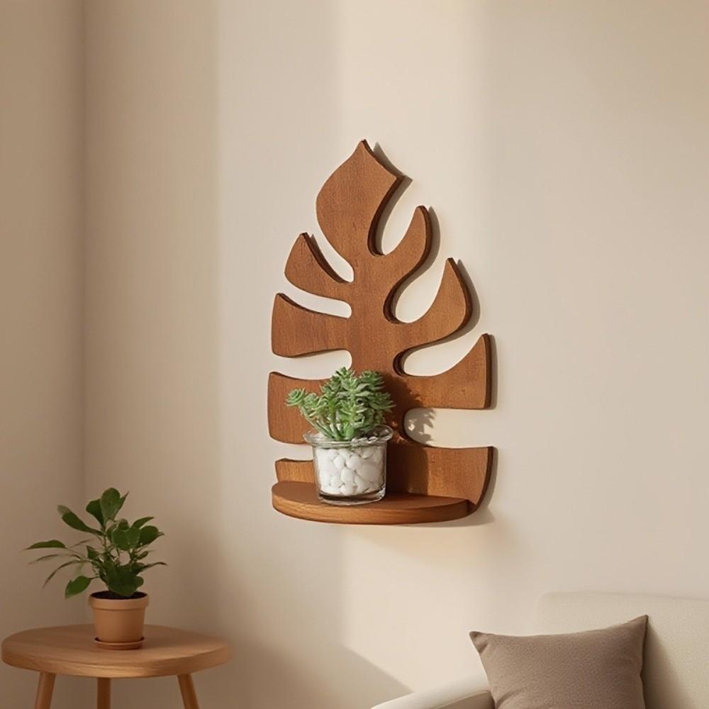 Hanging Floating Wall Mounted Wooden Shelf Window Shape Wall Storage Rack Wall Decor Living Room