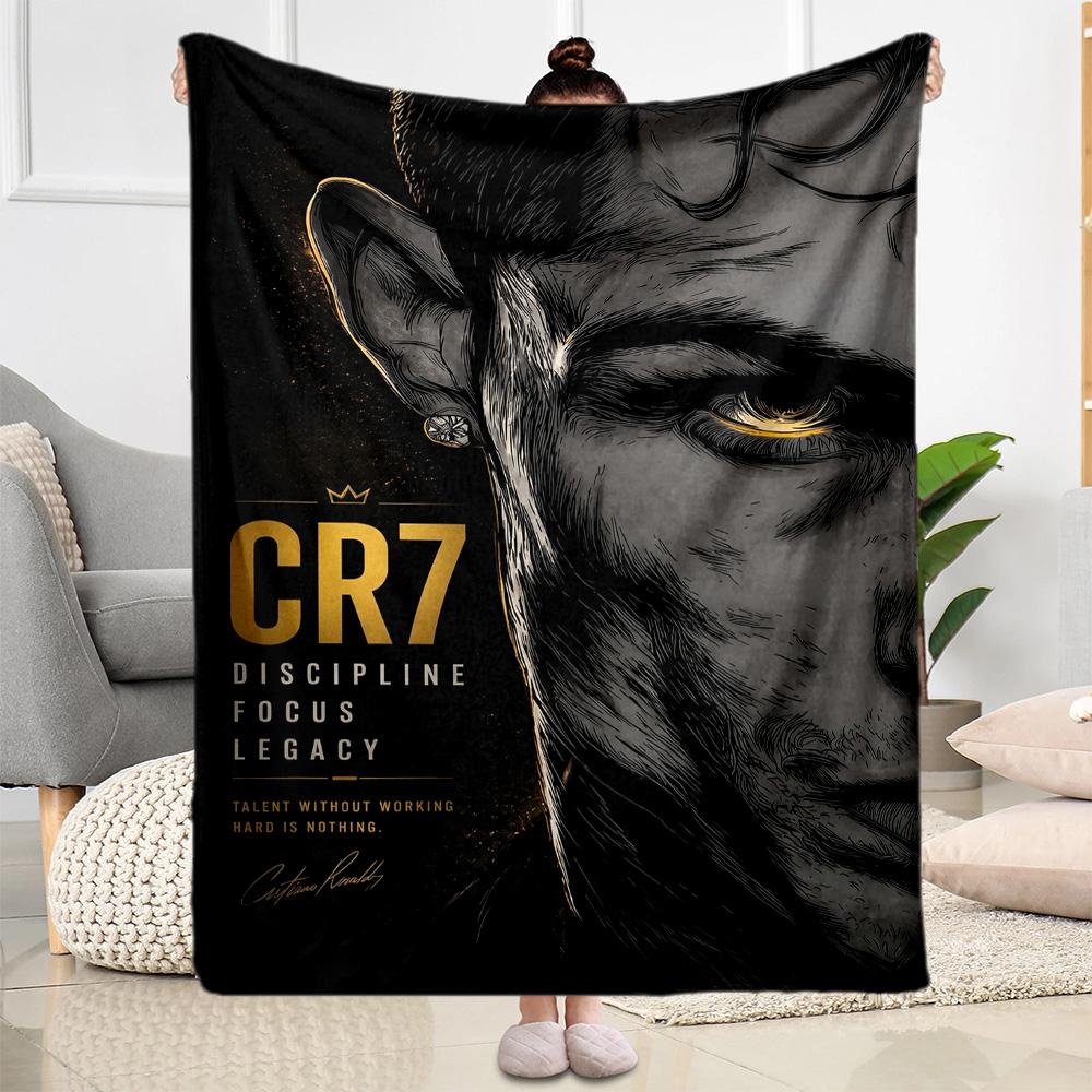 Real Madrid Player Blanket Ultra-Soft Great for Couch Livingroom Office for All Seasons Modern Unique Gift for Family and Friends Camping