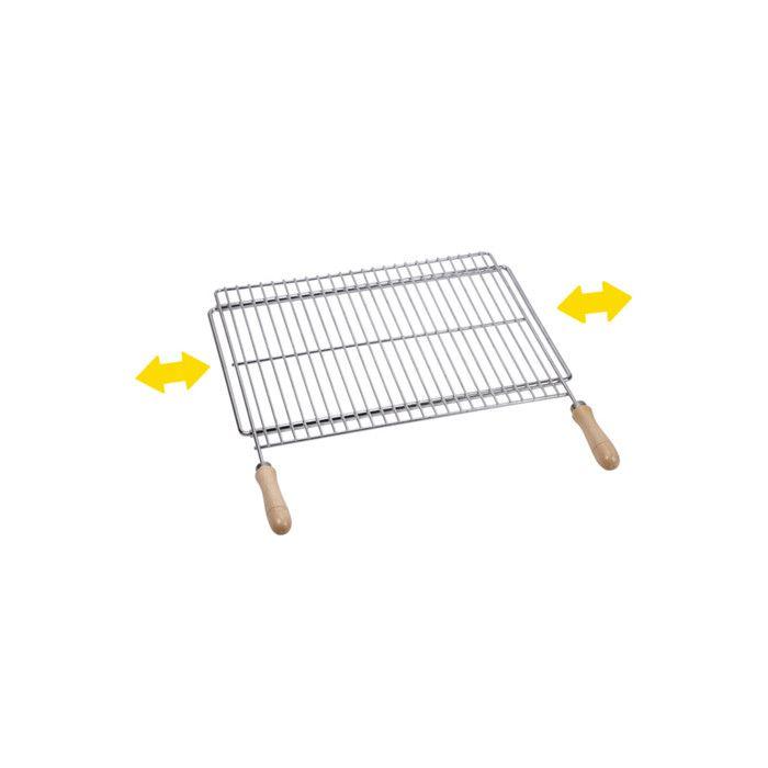 Grille de barbecue extensible - zing - 70x40 cm