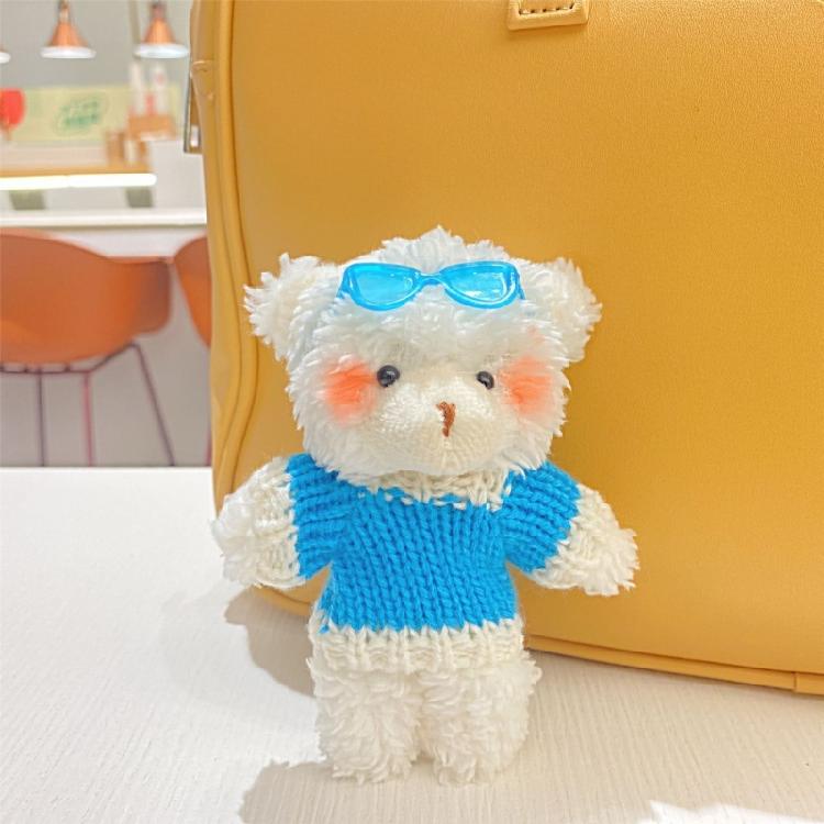 Plush Bear Shape Keychains Pendant Bag Pendant Cute Backpack Pendant Plush Dolls