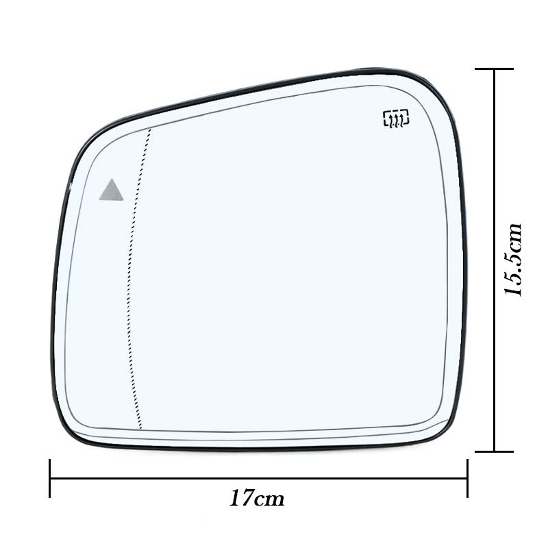 Side Door Mirror Glass Lens For Jeep Grand Cherokee 2011- With Heated Blind Spots Rearview Mirror 68082635AB 68082638AB