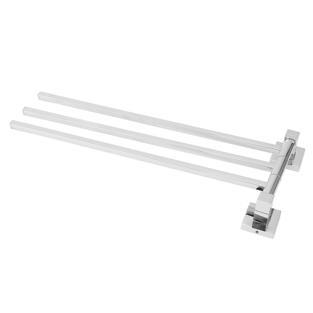 Stainless Steel Towel Rack Bar 180 Degrees Rotatable Towel Bathrobe Hanger Holder for Bathroom3 Rods