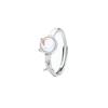 Good Meowning Iridescent Moonstone Kitten Fishtail Ring - Cute Bestie Qixi Gift