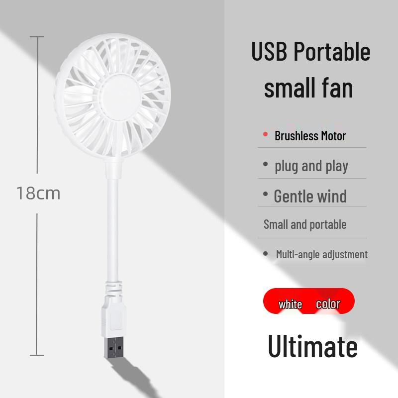 Портативный тихий USB-вентилятор для ребенка, еды, общежития и настольного использования - Сильный поток воздуха, Plug-and-Play, Компактный размер для переноски.