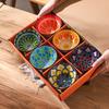 6pcs Ceramic Bohemian Underglaze Color Rice Bowl New Home Especially Good-looking Eating Rice Bowl