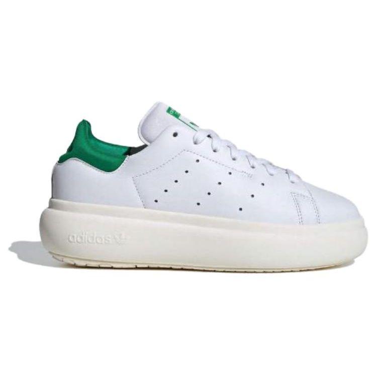 Adidas Stan Smith Бело-зеленые женские кроссовки на платформе Cloud-White Off-White ID2786