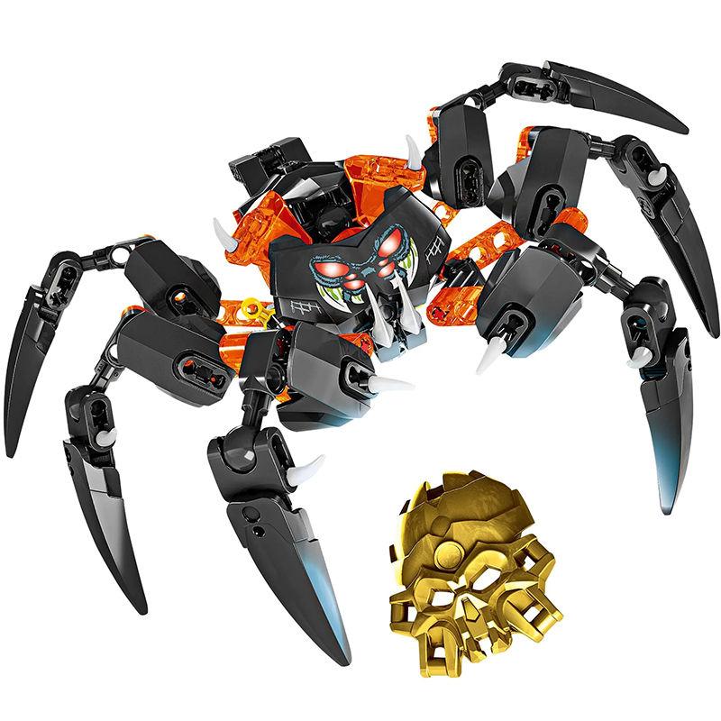 DIY Biochemical Warrior Master Domestic Building Blocks Skeleton Spider King Mech Assembly Combination toys for children gifts
