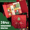 Christmas Advent Calendar Boxes 24-Day Countdown Gift Box Set DIY Advent Calendar Numbered Boxes for Kids And Family Xmas Holiday Gifts