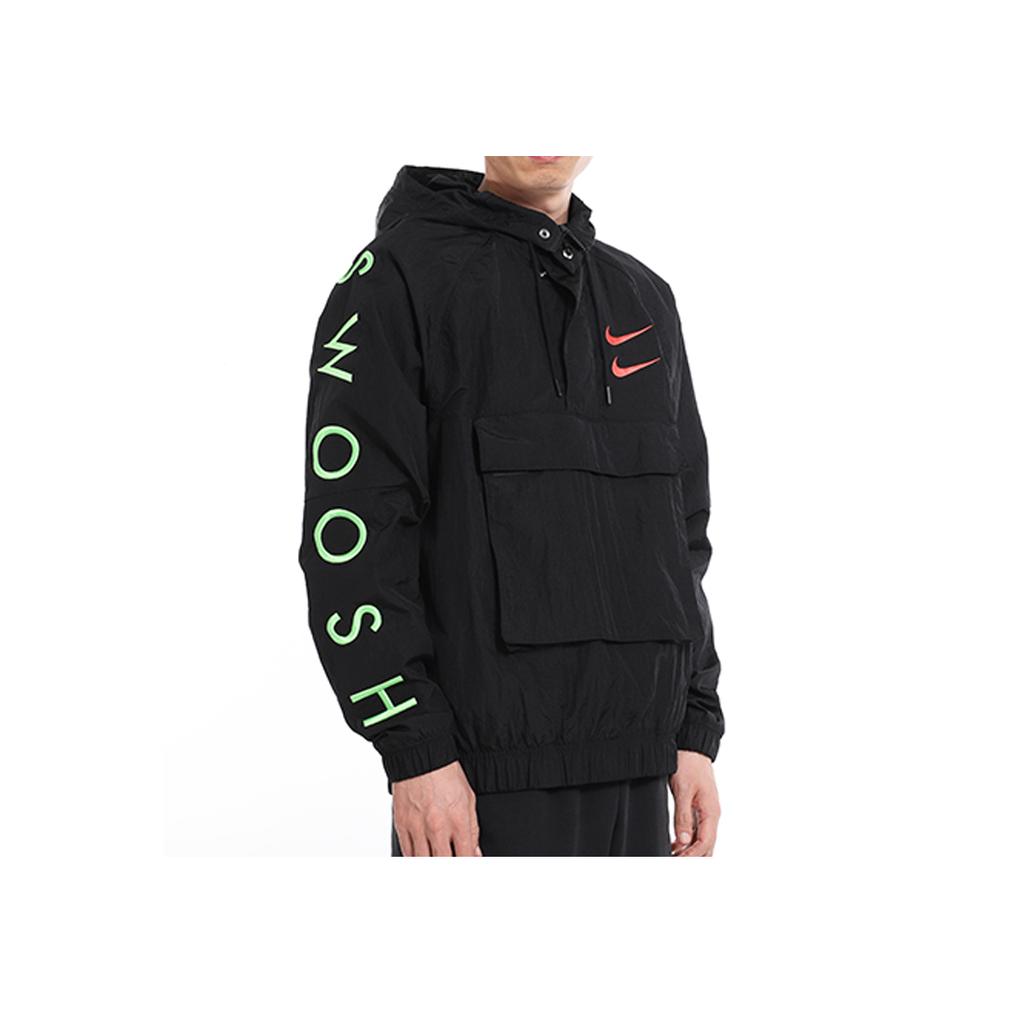 Nike Swoosh Hoodie Jacket Men Jackets Black CU3886-010