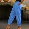 Women's Fashion Loose Solid Color Elastic Waist Pocketed Casual Pants