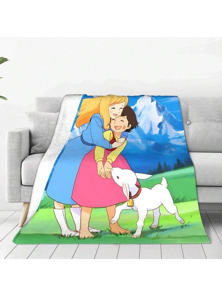 Heidi Anime Cartoon Blankets Flannel Throw Blankets Summer Air Conditioning Decoration Ultra-Soft Warm Bedsprea