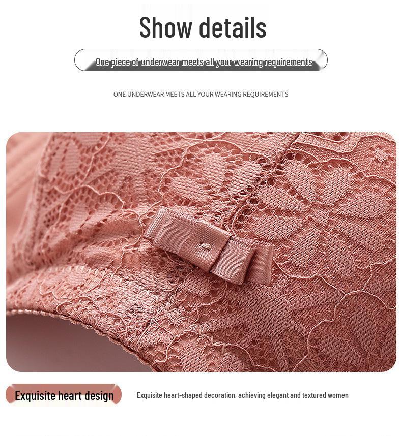 Кружевной бюстгальтер-бандо большого размера 2024 с боковой поддержкой – Минимизирует большую грудь для мам