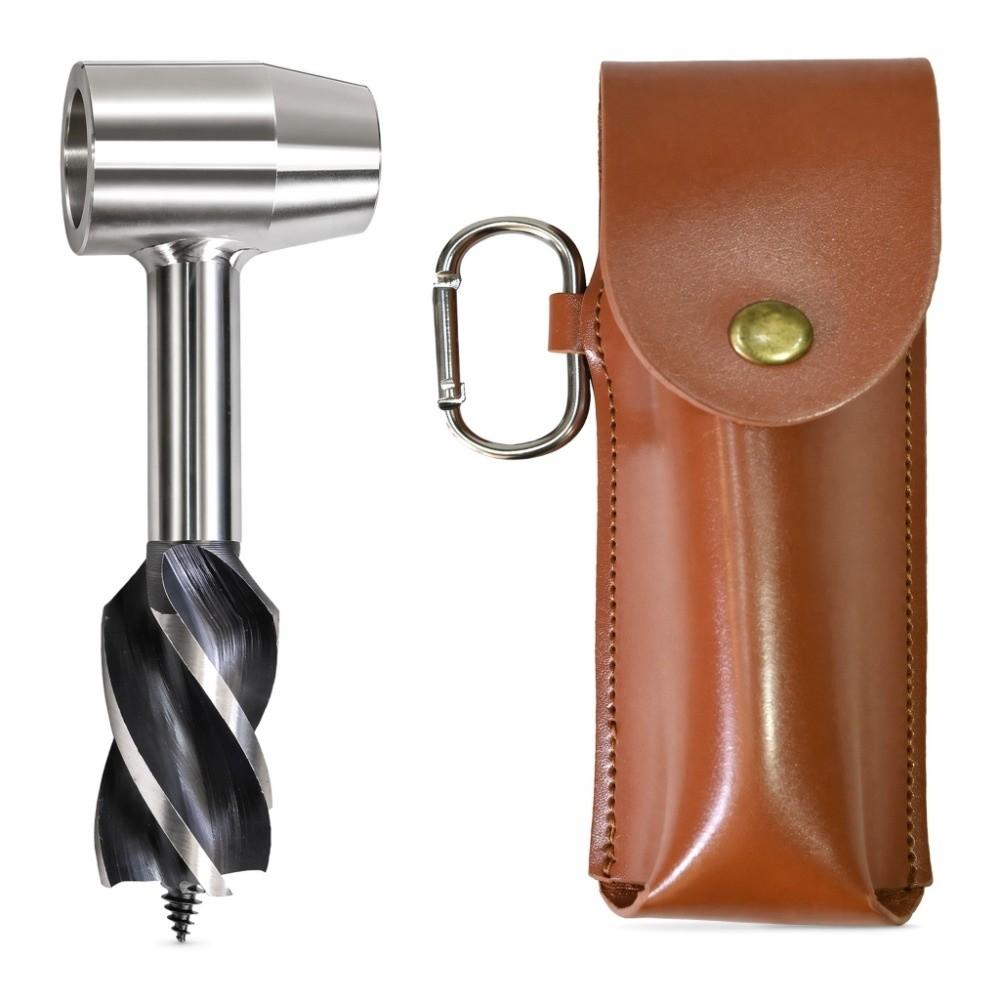 Stainless Steel Hand Auger Wrench Portable Design Bushcraft Hand Auger For Bushcrafting
