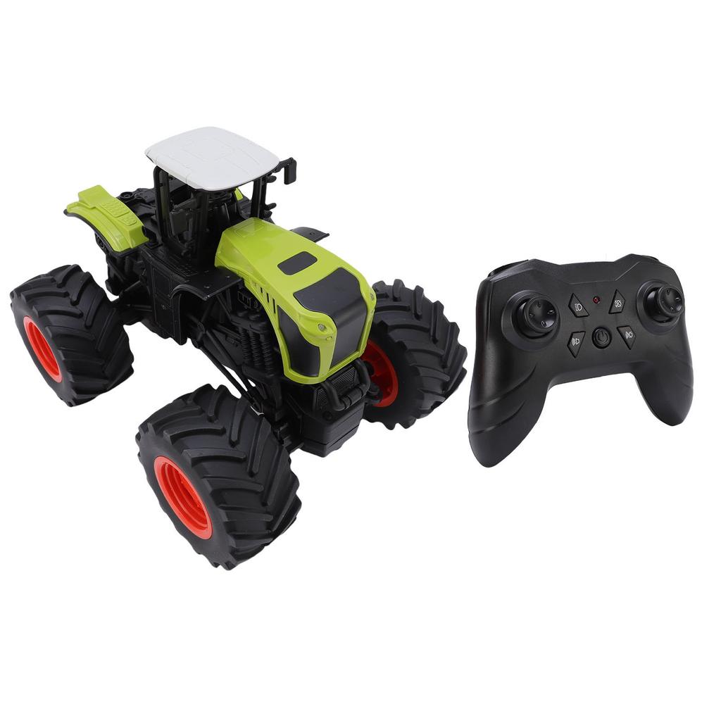 2.4Ghz Remote Control Tractor Toy Rechargeable Farm Toy Tractor with Light TPR Tires for Toddlers