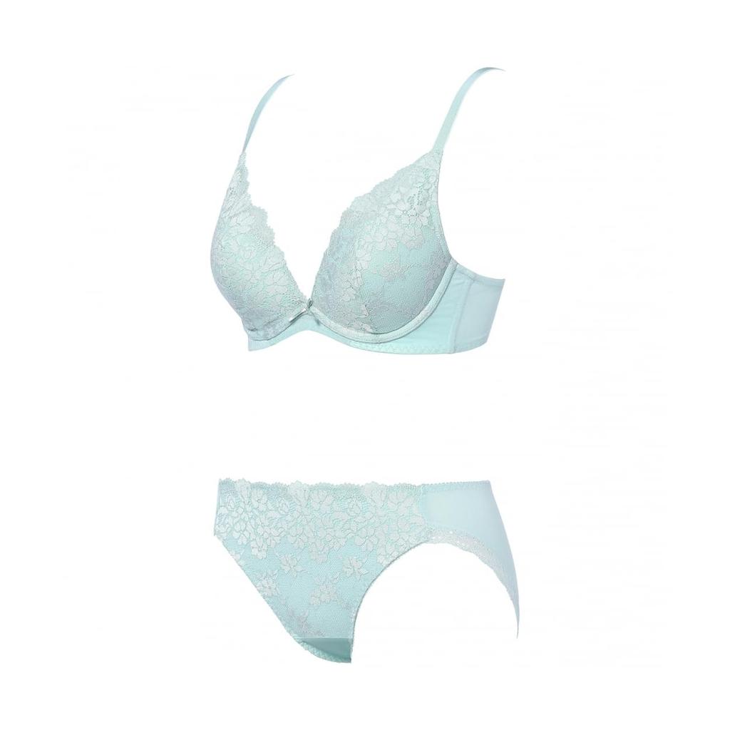 AMOSTYLE Dream Bra Deep V Bra Shorts Set Swinging Bouquet 6718 A70M Size [AMOSTYLE] & (Lilac Orchidee)