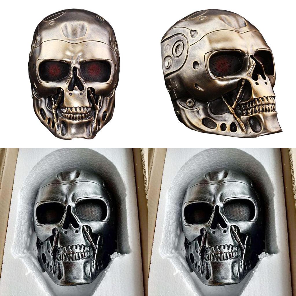Halloween Terminator Mask Full Face Resin Costume Mask For Parties And Role Play
