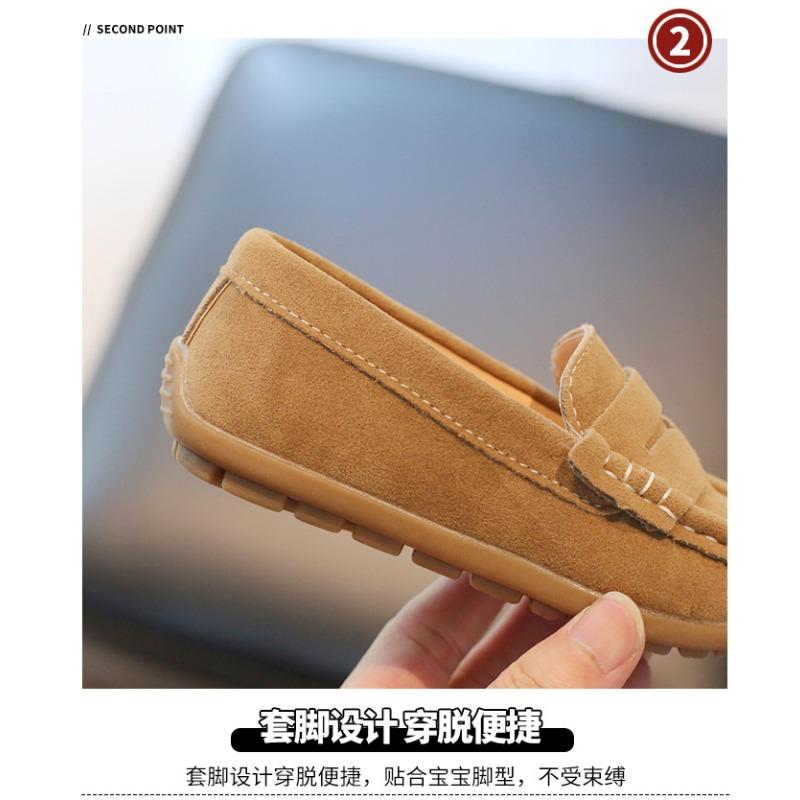 Ботинки для мальчиков Bean, весна и осень, новые, мягкие, средние, детские, одинарные туфли, корейская версия детских педальных туфель, маленькие, кожаные туфли