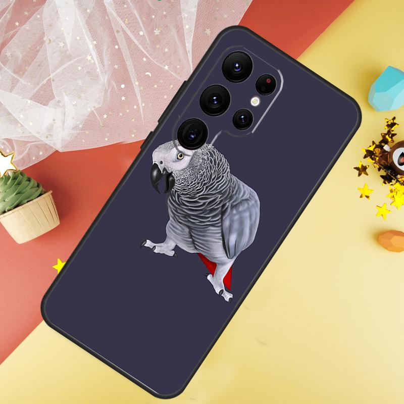 African Grey Parrot Phone Case For Samsung Galaxy S26 S25 S24 S21 S20 S22 S23 Ultra S10 Plus S25 FE Cover Coque