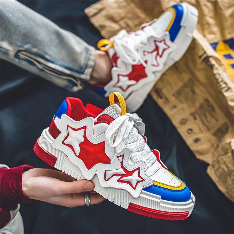 Высококачественная персонализированная обувь знаменитостей, низкая мужская обувь, модные новые толстые подошвы, новая спортивная обувь, увеличивающая рост