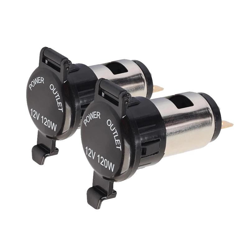 Водонепроницаемый 12 В автомобильный прикуриватель, розетка, вилка для мотоциклов, лодок, газонокосилок, тракторов, автомобилей с предохранителем и кабелями