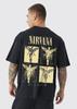 Nirvana Y2k Short Sleeves Classic Oversized Unisex Streetwear Trendy Cotton Graphic Print Crew Neck Tshirt Couples High Quality