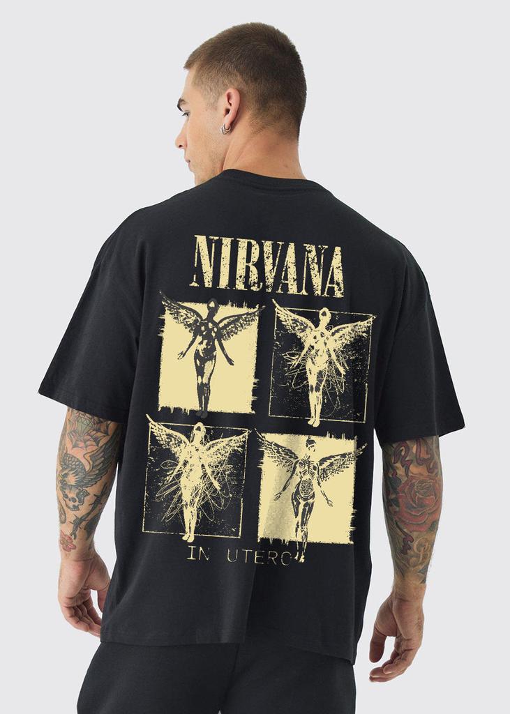 Nirvana Y2k Short Sleeves Classic Oversized Unisex Streetwear Trendy Cotton Graphic Print Crew Neck Tshirt Couples High Quality
