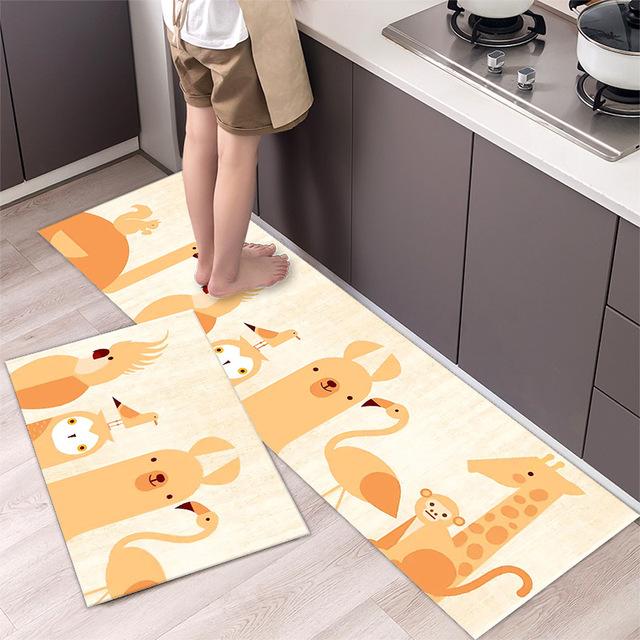 Модный простой кухонный напольный коврик в скандинавском стиле, домашний ковер, длинный полосатый дверной коврик, современный домашний декор 