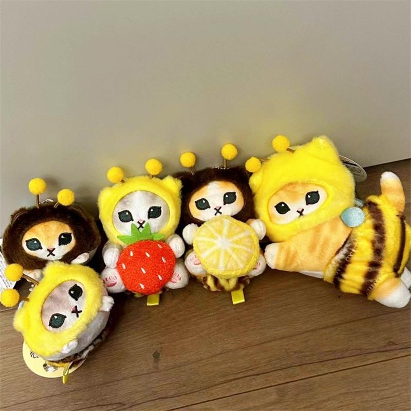 Милый мультяшный кот в костюме шмеля, плюшевая игрушка для молодых взрослых 15-35 лет