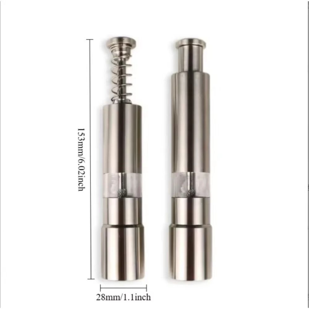 Thumb Push Button Pepper Grinder Stainless Steel Thumb Push Grinder  Barbecue Seasoning