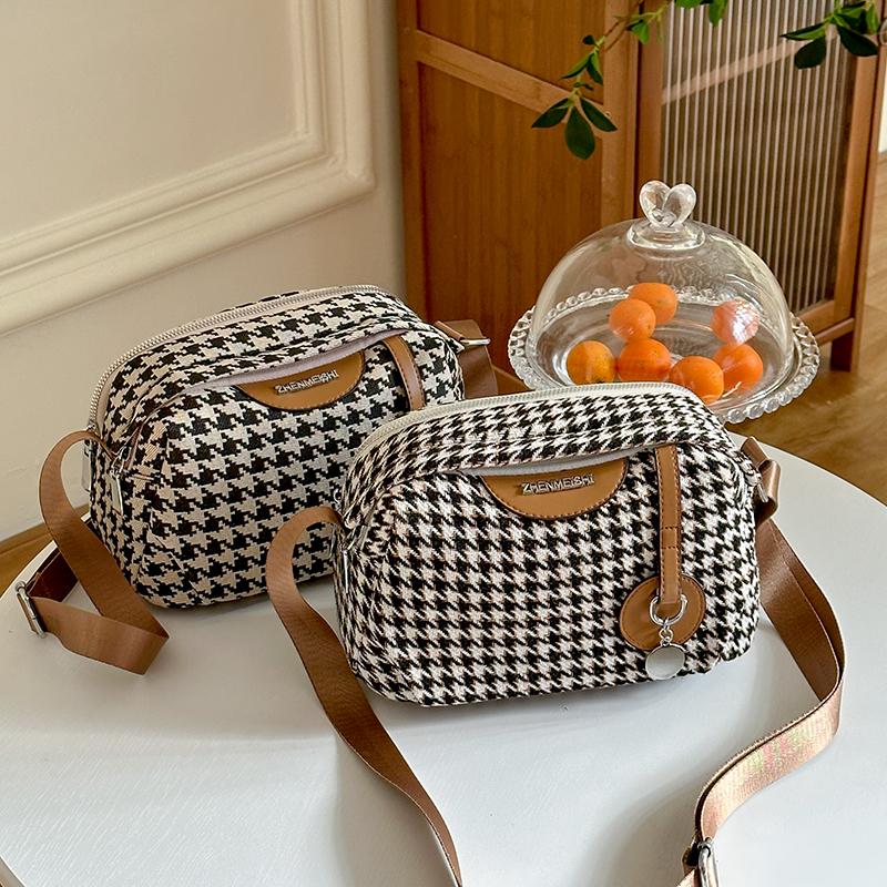 Женская сумка, сумка с узором «гусиные лапки», женский рюкзак, сумка через плечо, парусиновая сумка большой вместимости