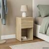 Bedside Cabinet in Sonoma Oak 29 x 31.5 x 49 cm Particleboard