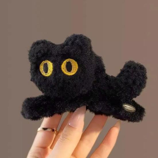 Плюшевая кошачья заколка-коготь, большая 3D-заколка для волос в виде кошки, мультяшная акула, женская заколка для укладки волос, аксессуар