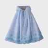 2025 Aisha Sequined Mesh Christmas Cloak for Girls - Lightweight Summer Cape