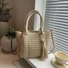 Трендовая сумка через плечо женская модная простая повседневная плетеная сумка из соломы нишевый дизайн плетеная сумка-мессенджер