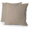 Set of 2 Pillowcases - HOME LINGE PASSION - HP72092 - Microfiber 82 G - 63 X 63 Cm - Beige
