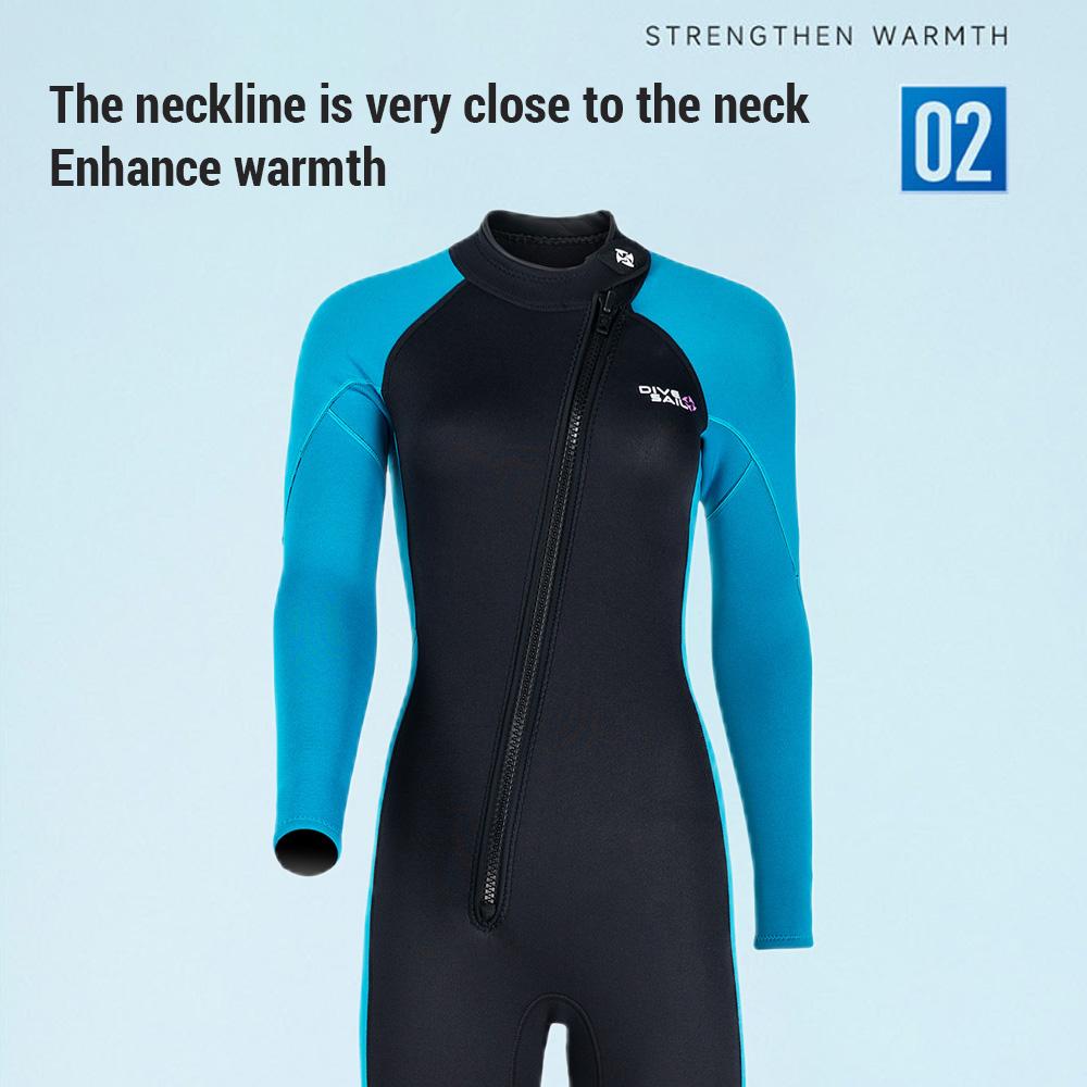 Женские гидрокостюмы из неопрена 3 мм для взрослых, цельный костюм для дайвинга с длинными рукавами и всего тела