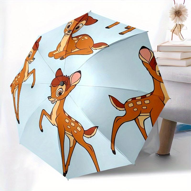Disney Bambi,SkinnyDip Automatic Opening and Closing Umbrella - Suitable for all occasion and business umbrella, unisex portable tri-fold sm