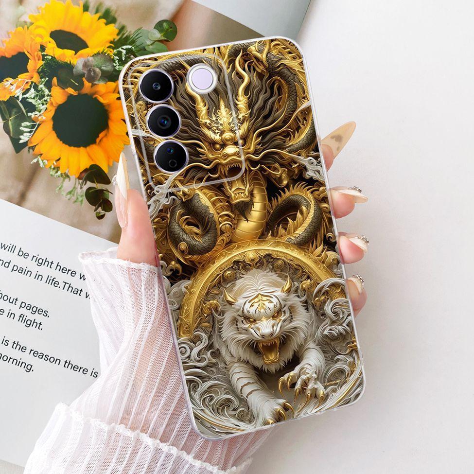 Transparent Cover For Vivo S16e 5G Case V2239A Cute Cat Fashion Butterfly Funny Painted Casing For VivoS16e 5G