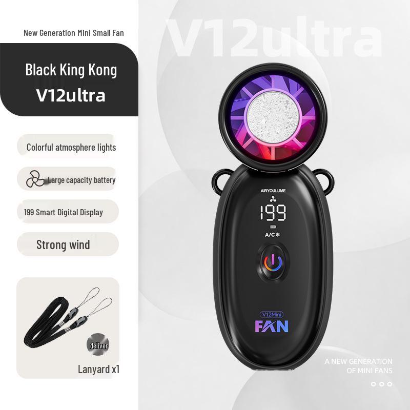 Turbo Handheld Mini Fan: High-Speed, USB Rechargeable, Long-Lasting Battery, Portable and Powerful for Outdoor Use
